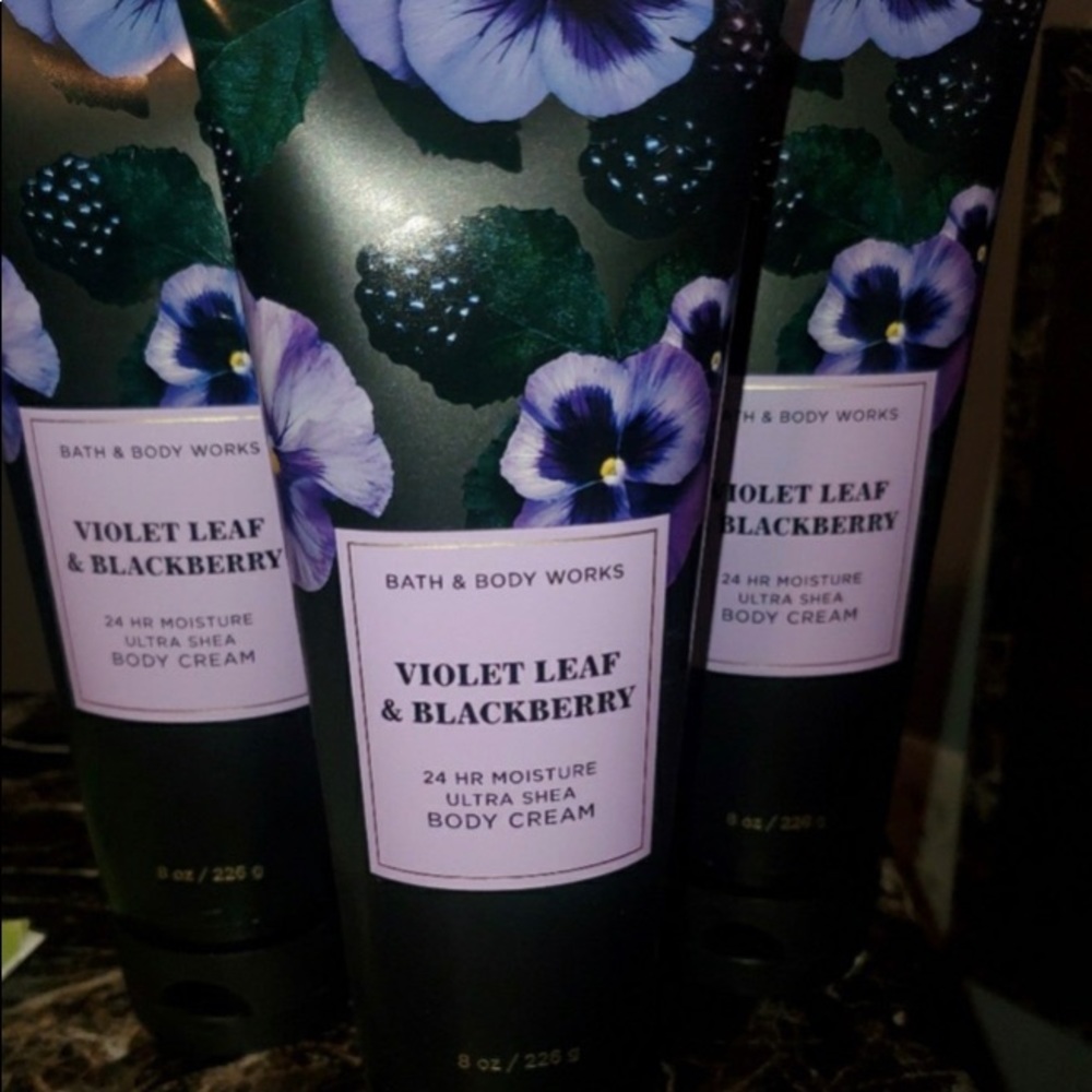 3 Bath & Body Works Violet Leaf & Blackberry body cream - Picture 1 of 1